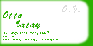 otto vatay business card